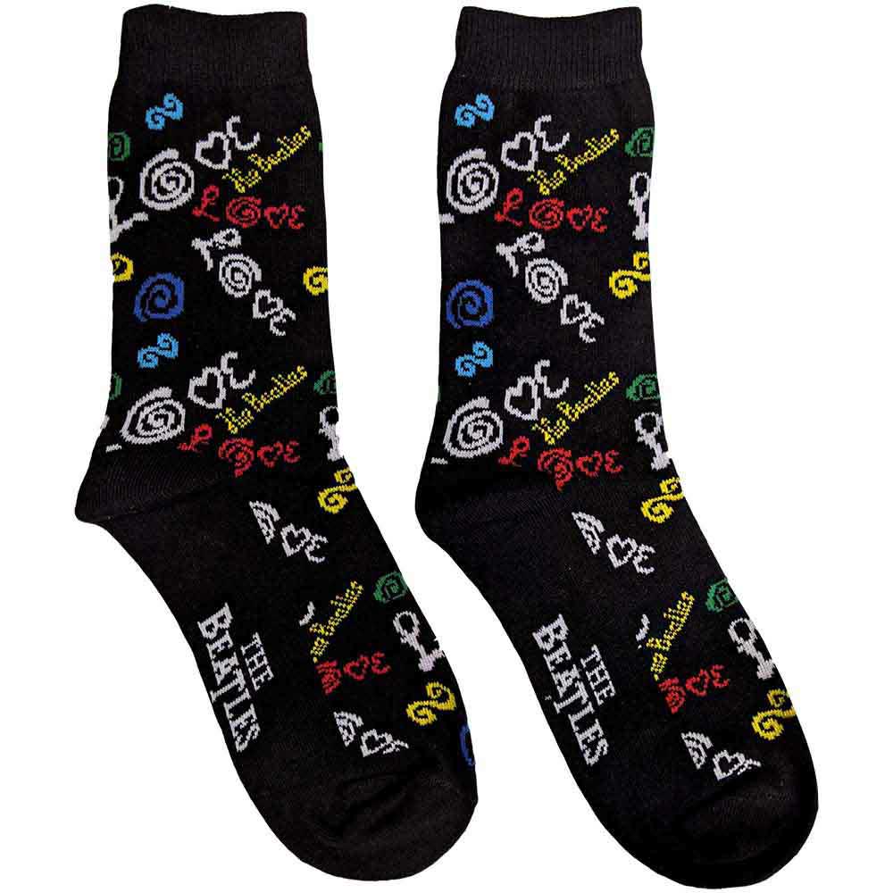 The Beatles Ladies Ankle Socks: Love (Dark Blue) (UK Size 4 - 7)