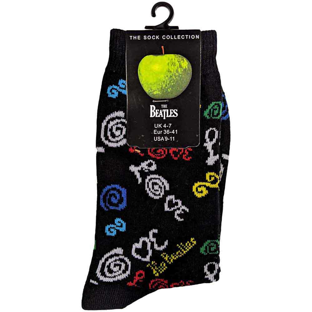 The Beatles Ladies Ankle Socks: Love (Dark Blue) (UK Size 4 - 7)