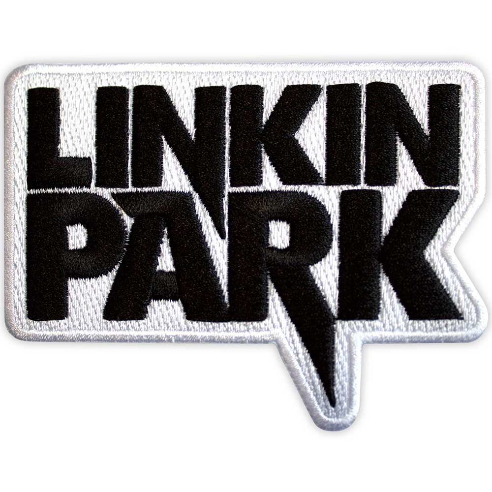 Linkin Park Standard Patch: Black Logo (White)