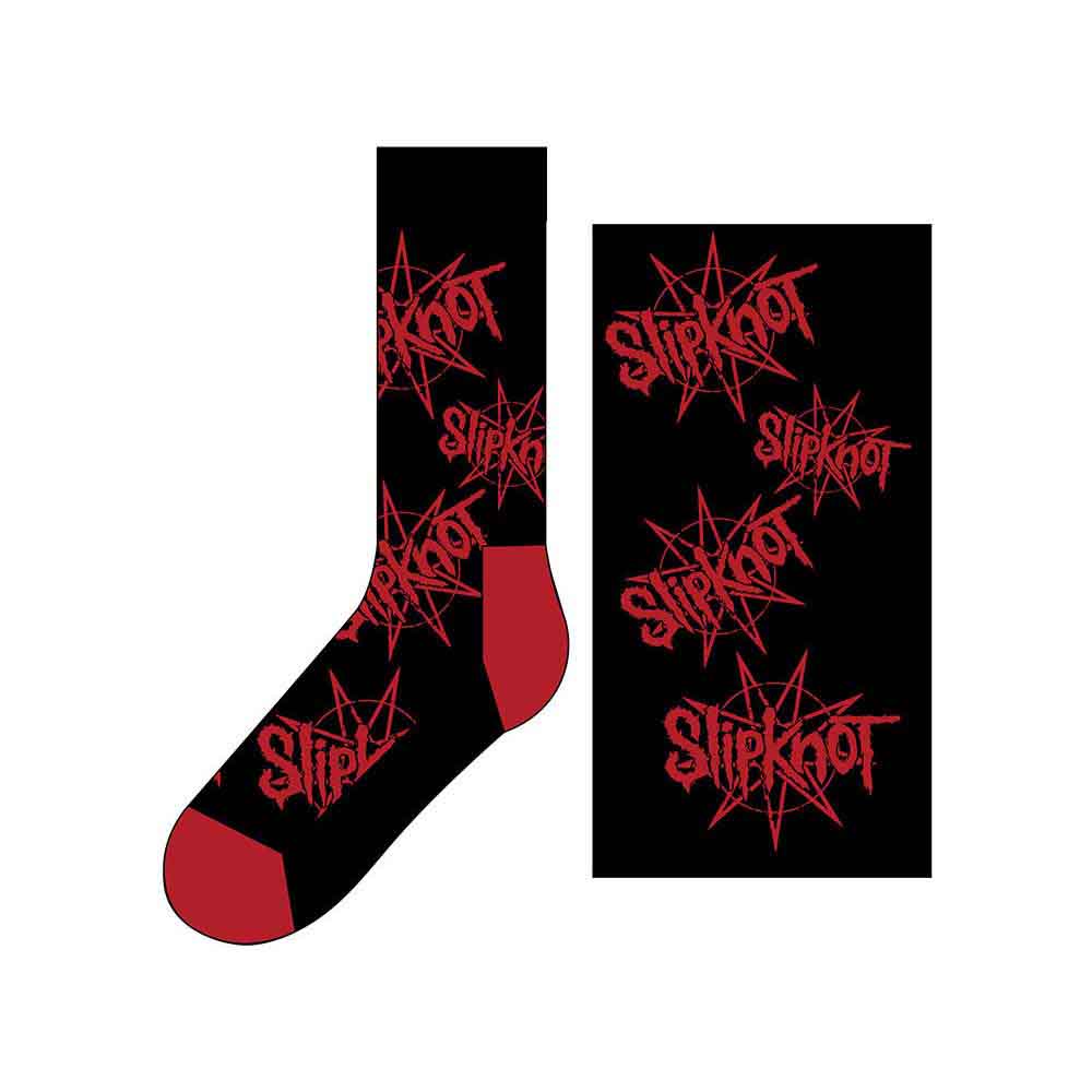 Slipknot Unisex Ankle Socks: Logo & Nonagram (UK Size 7 - 11)